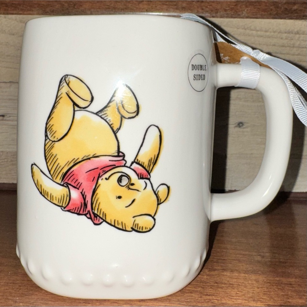 Cute 🥰 Rae Dunn Disney Winnie The Pooh OH BOTHER Mug With Yellow Interior Bear